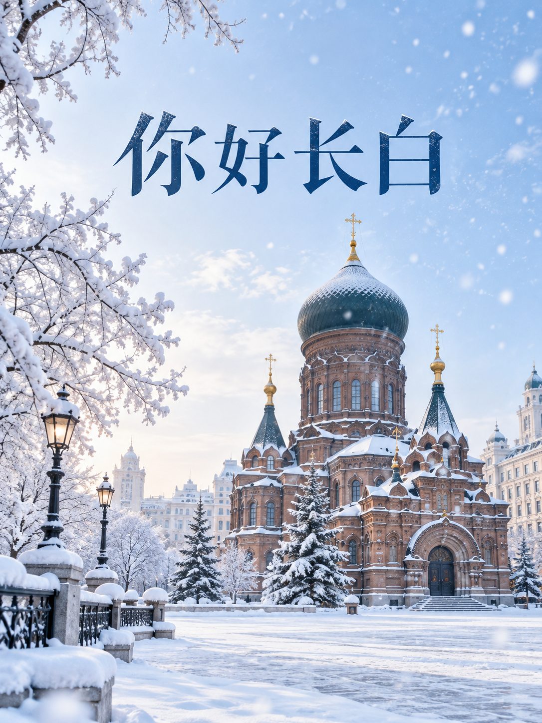 哈尔滨圣索菲亚教堂雪景